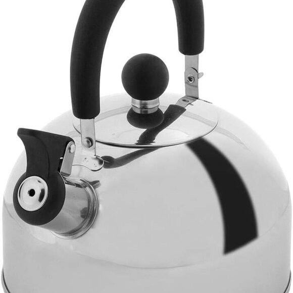 Home 2 Quart Whistling Tea Kettle, Stainless Steel Stovetop Kettle for Gas - Picture 5 of 12